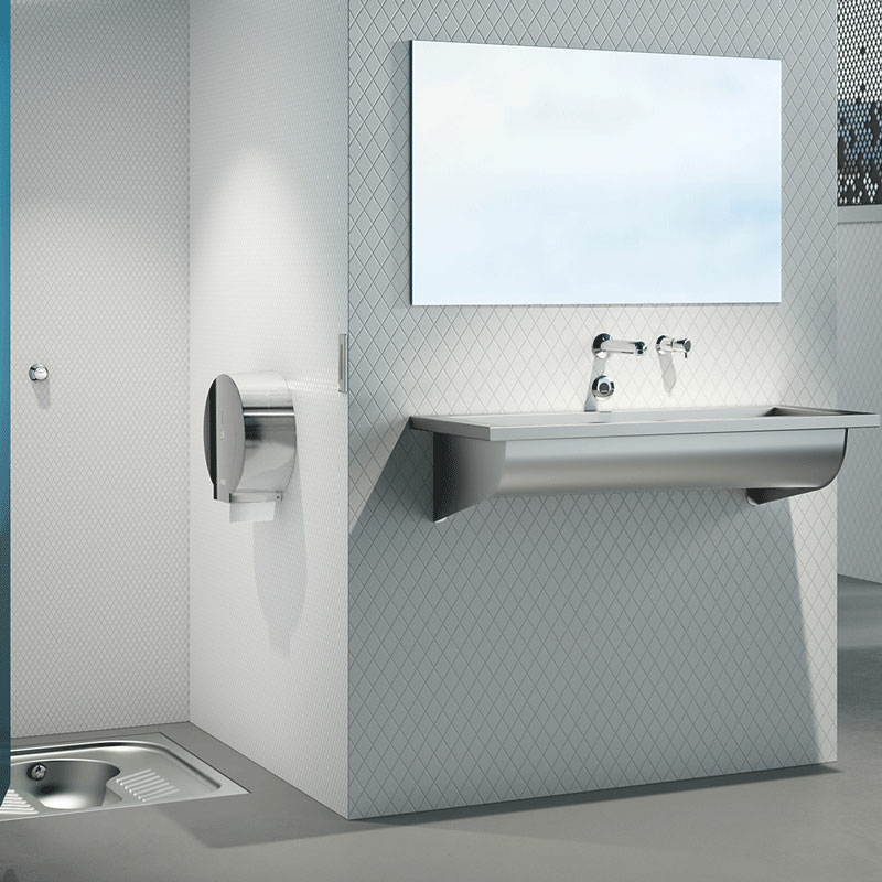 Système de chasse d'eau pour WC à bouton poussoir Male-Male – TEMPOCHASSE  (Delabie) - MPSB DISTRIBUTION