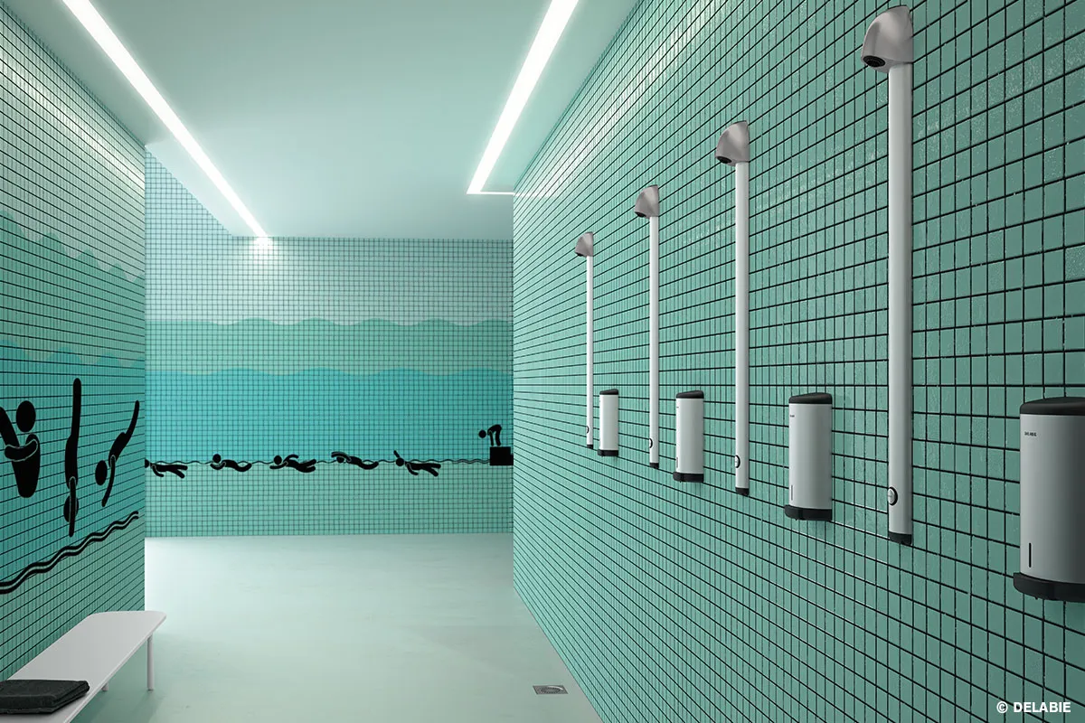 Douche collective piscine